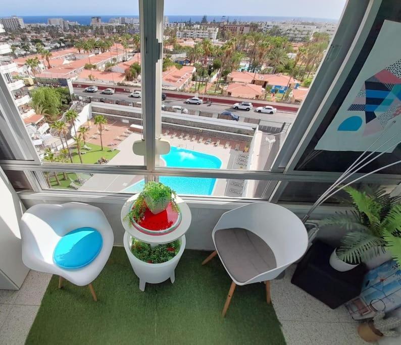 Traumhafte Wohnung Mit Panoramablick Und Pool ปลายา เดล อิงเกลส ภายนอก รูปภาพ